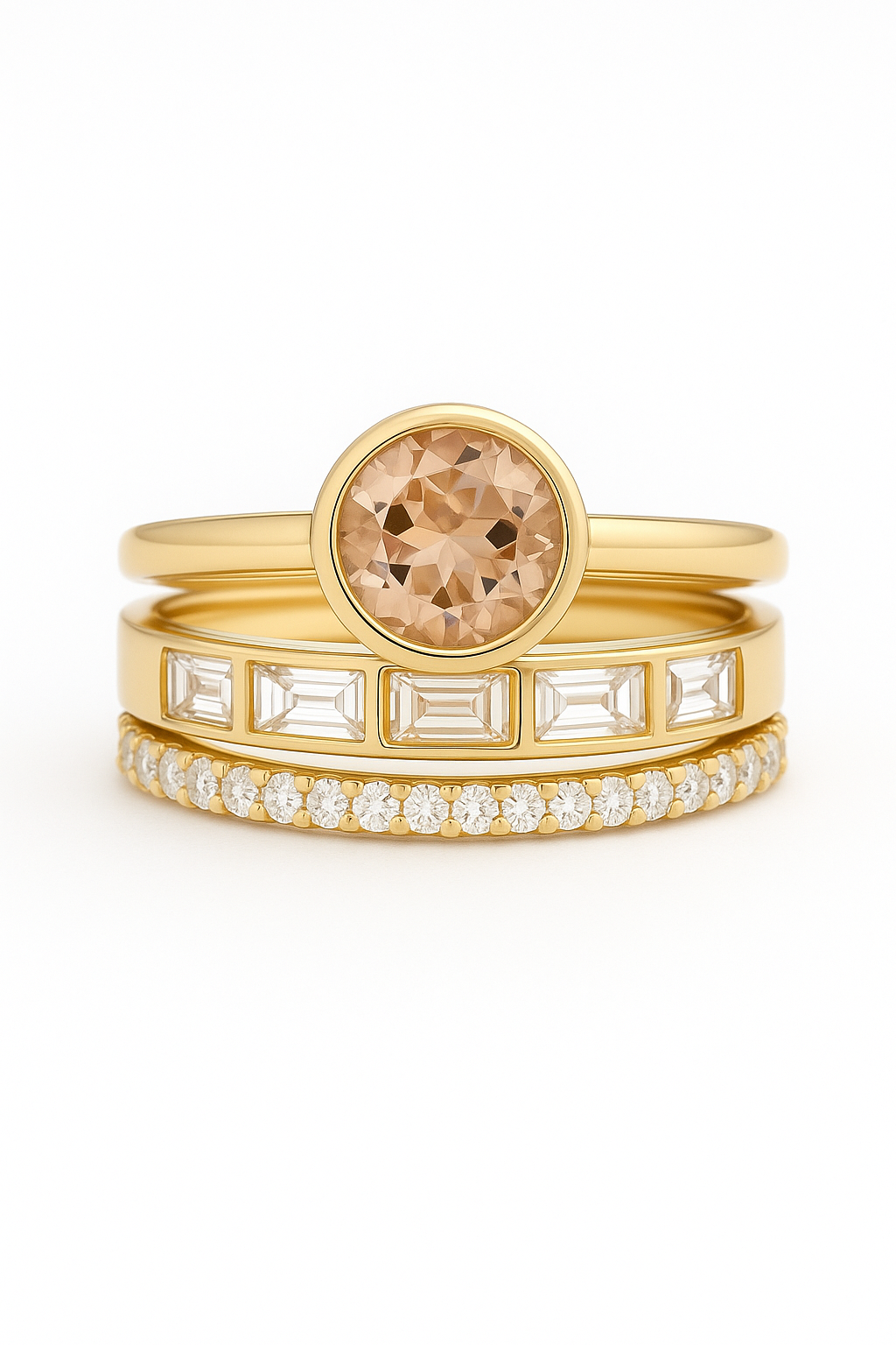 Elegant™ | Women's Crystal Inlay Gold Ring