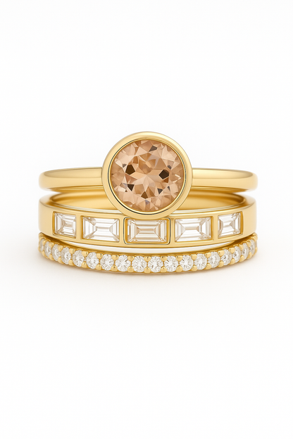 Elegant™ | Women's Crystal Inlay Gold Ring